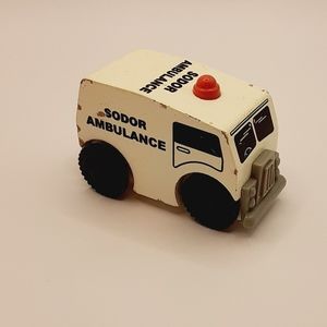 VINTAGE Thomas the Tank Engine- 2003 Wooden Railway, SODOR AMBULANCE- Used.